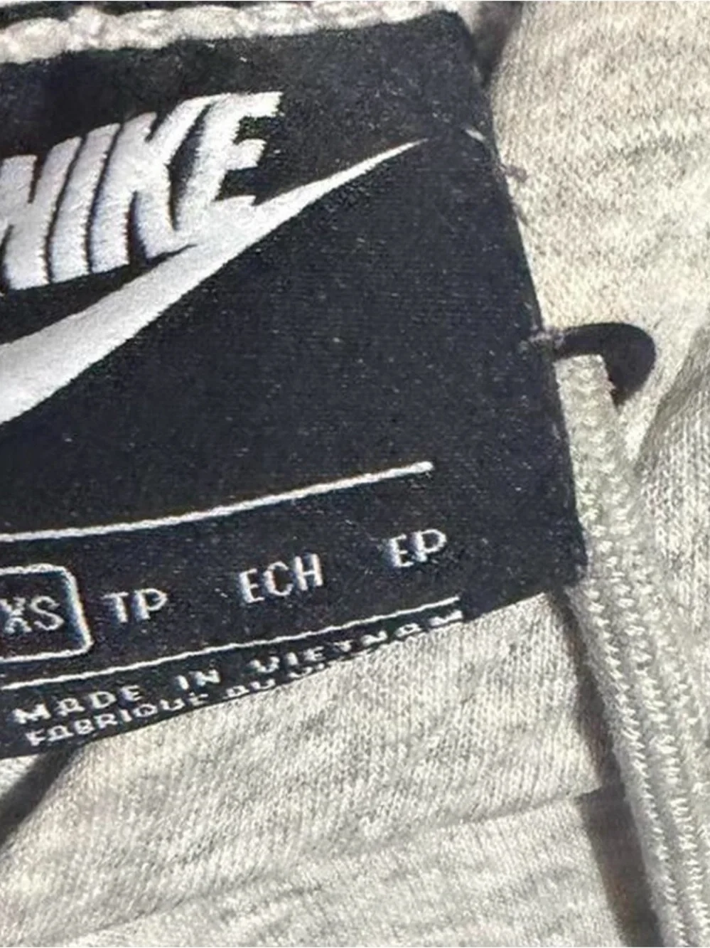 Nike Light Gray Crewneck Hoodie with White Logo